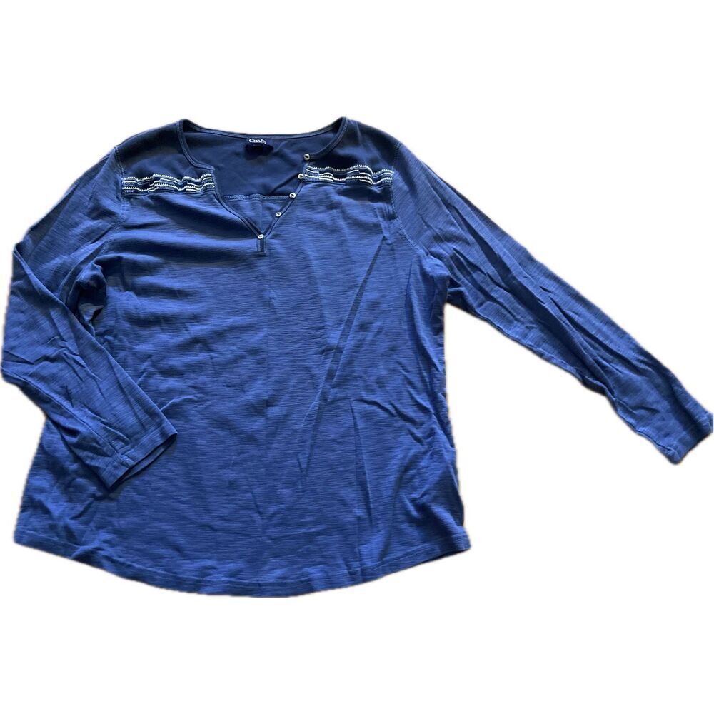 Chaps Denim Blue Long Sleeve Top Women’s Plus size 2X